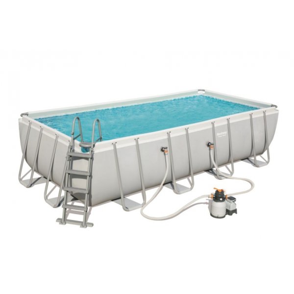 Nadzemní bazén s nerezovou kovovou konstrukcí